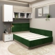 Dormitor colt RIALTO 4, Oak, Alb, Catifea Verde - 3