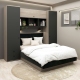 Dormitor RIALTO 1, pat incadrat, Oak, Antracit, Catifea Neagra - 2