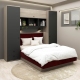 Dormitor RIALTO 1, pat incadrat, Oak, Antracit, Catifea Rosu Grena - 2