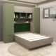 Dormitor RIALTO 1, pat incadrat, Oak, Pesto, Catifea Verde - 1