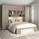 Dormitor AMBRO 4, Oak, Vizon, cu sertar pat
