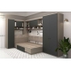 Dormitor colt AMBRO 10, Oak, Antracit, suport saltea