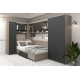 Oferta Dormitor colt AMBRO 10, Oak, Antracit cu saltea inclusa - 1