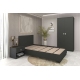 Dormitor complet cu saltea LINEA 1, 140x200, Antracit3