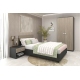 Dormitor complet cu saltea LINEA 1, 140x200, Antracit, Oak 2