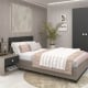 Dormitor complet cu saltea LINEA 1, 140x200, Oak, Antracit