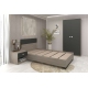 Dormitor complet cu saltea LINEA 1, 140x200, Oak, Antracit3