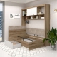 Dormitor colt AMBRO 6, Stejar, Alb - 1