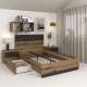 Pat copii AMBRO, 90x200, sertar lateral, Stejar, Antracit - 1