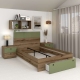 Pat copii AMBRO, 90x200, sertar frontal, Stejar, Pesto - 1