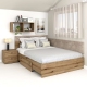 Pat colt AMBRO, 160x200, sertar lateral, Stejar