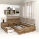 Pat colt de o persoana AMBRO, 120x200, sertar lateral, Stejar - 1