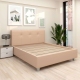 Pat tapitat ARISA, 160x200, piele eco Cappuccino, suport saltea