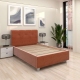 Pat tapitat de o persoana ARISA, 120x200, catifea Roz, suport saltea