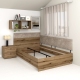 Oferta Pat colt AMBRO, 90x200, Stejar cu saltea inclusa - 1