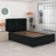 Pat tapitat copii GEORGIA Clasic, 120x200, somiera, Catifea Neagra2