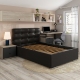Pat tapitat de o persoana GEORGIA Clasic, 120x200, Piele eco Neagra 2