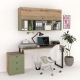 Ansamblu birou STUDIO 5, Stejar, Pesto 2