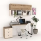 Ansamblu birou STUDIO 5, Stejar, Vizon 2