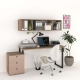Ansamblu birou STUDIO 4, Stejar, Cappuccino Gloss 2