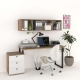 Ansamblu birou STUDIO 4, Stejar, Alb Gloss 2