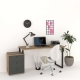 Birou STUDIO 2, cu Casetiera 3 sertare, Stejar, Antracit 2