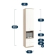 Dulap depozitare bibliorafturi LINEA 45, A37, H200, 1U-111, 2S, Oak - 1