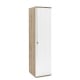 Dulap haine PRIMAVERA 45, H180, 1U, bara umerase, Stejar, Alb Gloss