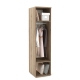 Dulap haine PRIMAVERA 45, H180, 1U, bara umerase, Stejar, Alb Gloss - 1