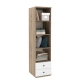 Dulap haine PRIMAVERA 45, H180, 1U2S, polite, Stejar, Alb Gloss - 1