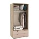 Dulap haine PRIMAVERA 90, H180, 2U2S, bara umerase, Stejar, Cappuccino Gloss, compartimentare