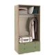 Dulap haine PRIMAVERA 90, H180, 2U2S, bara umerase, Stejar, Pesto, compartimentare