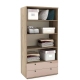 Dulap haine PRIMAVERA 90, H180, 2U2S, polite, Stejar, Cappuccino Gloss, compartimentare