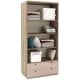 Dulap haine PRIMAVERA 90, H200, 2U2S, polite, Stejar, Cappuccino Gloss, compartimentare