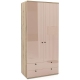 Dulap haine PRIMAVERA 90, H200, 2U2S, bara umerase, Stejar, Cappuccino Gloss