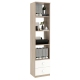Dulap depozitare bibliorafturi LINEA 45, A37, H200, 2S, Oak, Alb - 1