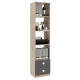 Dulap depozitare bibliorafturi LINEA 45, A37, H200, 2S, Oak, Antracit - 1