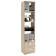 Dulap depozitare bibliorafturi LINEA 45, A37, H200, 2S, Oak - 1