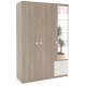 Dulap depozitare haine LINEA 135, A52, H200, 2U-1U-151, 2S BUPO, Oak, Oak/Alb - 2
