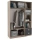Dulap depozitare haine LINEA 135, A52, H200, 2U-1U-151, 2S BUPO, Oak, Antracit - 1