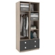 Dulap depozitare haine LINEA 90, A52, H200, 2U-151, 4S BUPO, Oak, Oak/Antracit - 2