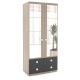 Dulap depozitare haine LINEA 90, A52, H200, 2U-151, 4S BUPO, Oak, Oak/Antracit - 1