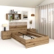 Oferta Pat copii AMBRO, 90x200, Stejar, cu saltea inclusa, suport metalic
