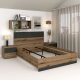 Oferta Pat matrimonial AMBRO, 160x200, Stejar, Antracit cu saltea inclusa - 1
