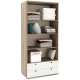Dulap haine PRIMAVERA 90, H200, 2U2S, polite, Oak, Alb - 2