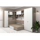 Oferta Dormitor colt AMBRO 10, Oak, Alb cu saltea inclusa - 2