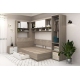 Compartimentare Dormitor colt AMBRO 8, Oak, Alb