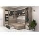 Compartimentare Dormitor colt AMBRO 9, Oak, Antracit