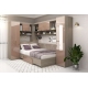Dormitor colt AMBRO 9, Oak, Cappuccino Gloss mare