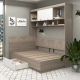 Oferta Dormitor colt AMBRO 6, Oak, Alb cu saltea inclusa - 1